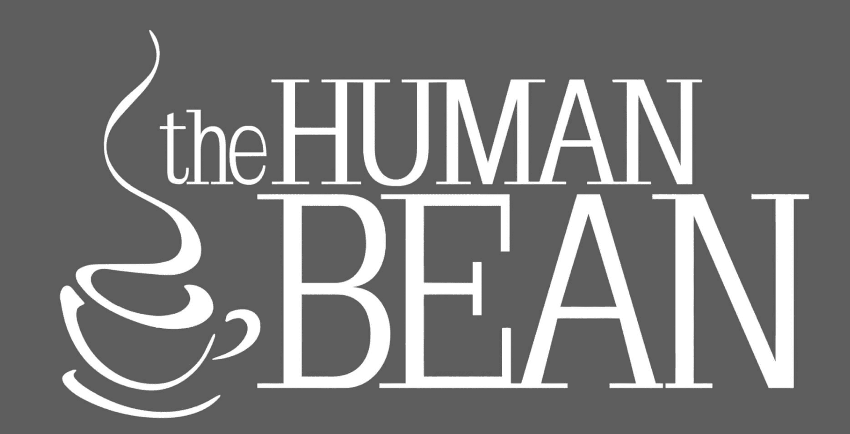 coffee cup logo Human Bean black and white